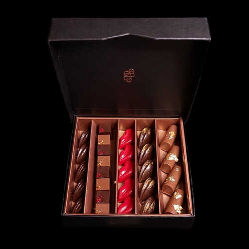 coffret de chocolats fourrés