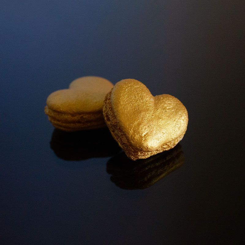 Macaron cœur d'or 1 Macaron cœur d'or